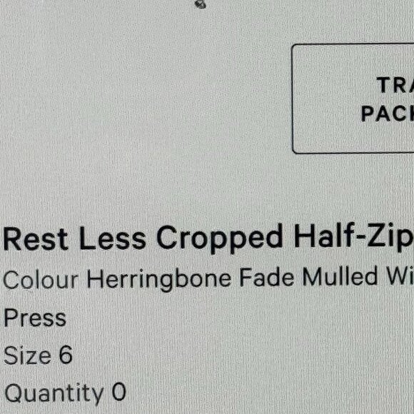 lululemon Rest Less Cropped Half Zip Size 6 - Picture 5 of 5